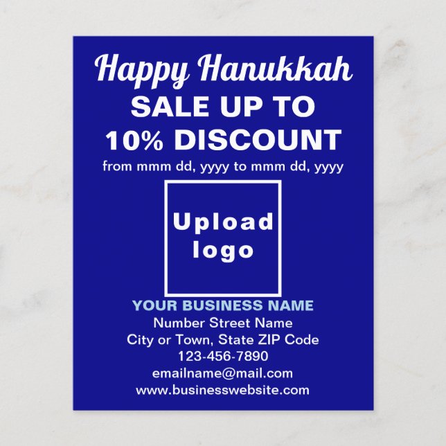 Business Hanukkah Sale on Blue Flyer (Framsidan)