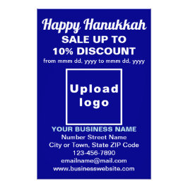 Business Hanukkah Sale on Blue Photo Papper Fototryck