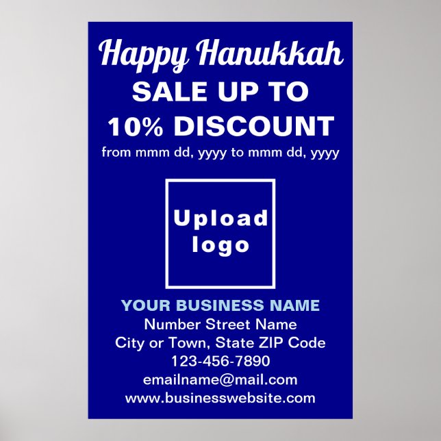 Business Hanukkah Sale on Blue Poster (Framsidan)