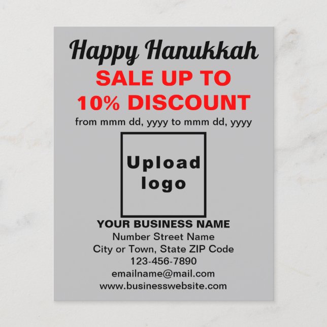 Business Hanukkah Sale on Grått Flyer (Framsidan)