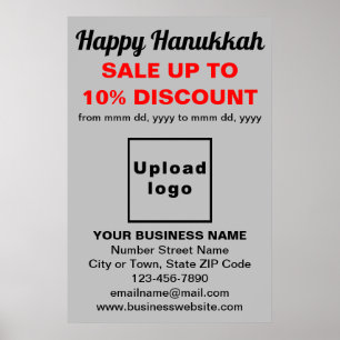 Business Hanukkah Sale on Grått Poster