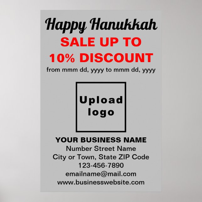 Business Hanukkah Sale on Grått Poster (Framsidan)