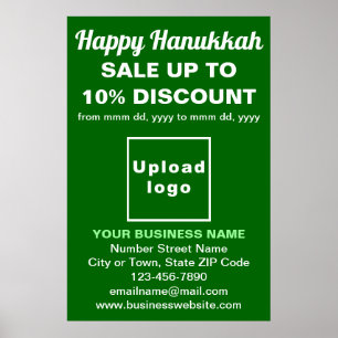 Business Hanukkah Sale on Grönt Poster
