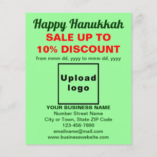 Business Hanukkah Sale on Ljust grönt Flyer