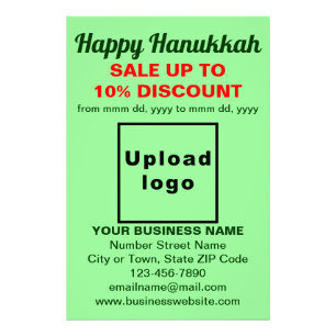 Business Hanukkah Sale on Ljust grönt Photo Papper Fototryck