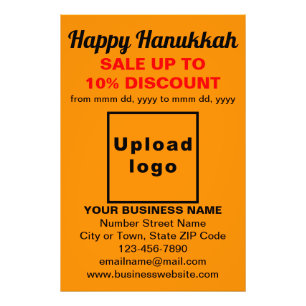 Business Hanukkah Sale on Orange Färg Photo Papper Fototryck