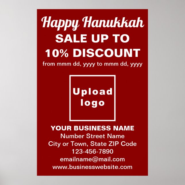 Business Hanukkah Sale on Red Poster (Framsidan)