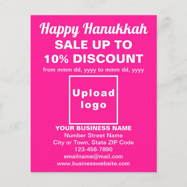 Business Hanukkah Sale on Rosa Flyer (Framsidan)