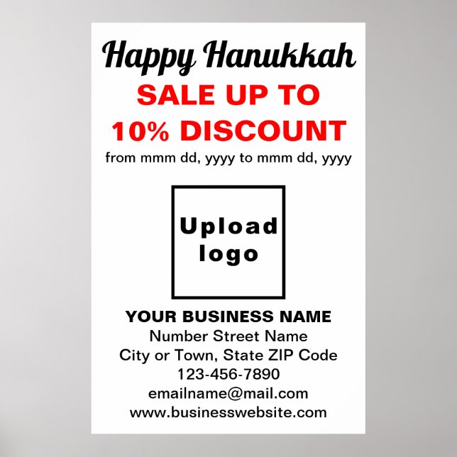 Business Hanukkah Sale on White Poster (Framsidan)