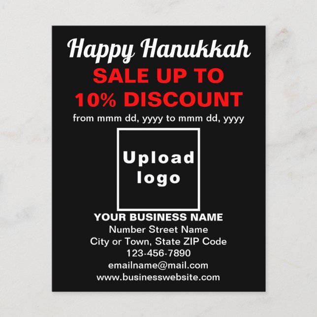 Business Hanukkah Sale på Black Flyer (Framsidan)