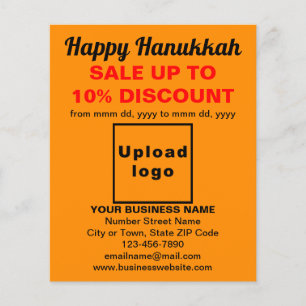 Business Hanukkah Sale på Orange Färg Flyer