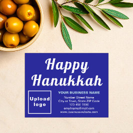 Business Hanukkah Small Blue-platta Helgdag-kort Julkort