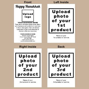 Business Hanukkah White Foleting Card Kort