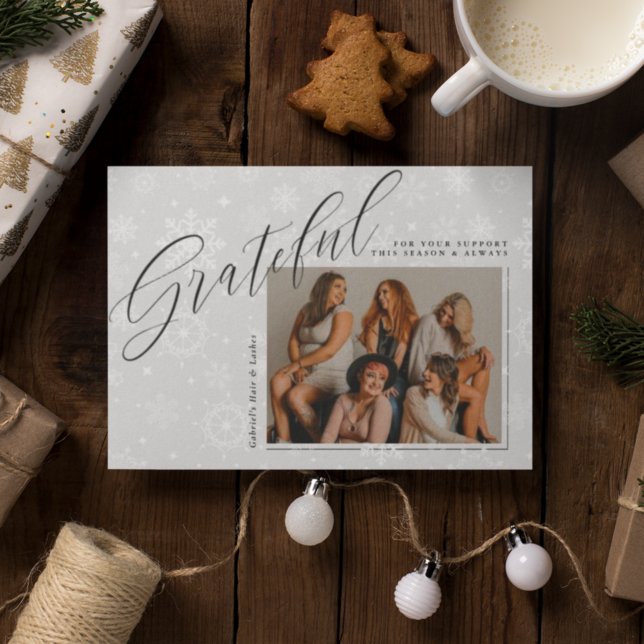 BUSINESS HELGDAG CARD Add Your Photo Vykort (Skapare uppladdad)