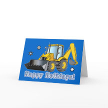 Business Helgdag Card: Backhoe
