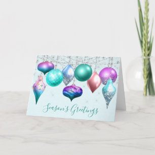 Business Helgdag Card för sjöjungfru Ornaments Helgkort