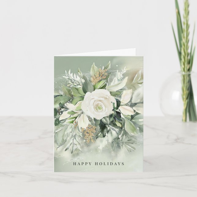 Business Holiday Cards Corporate Elegant Company Helgkort (Framsida)