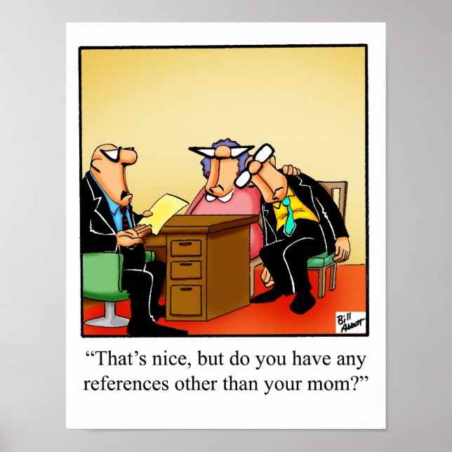 Business Humor ’Mamma Reference’ Poster (Framsidan)