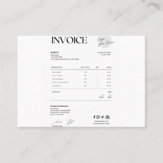 Business invoice