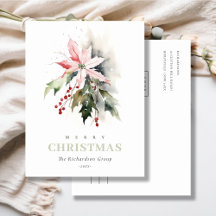 Business jul Berry Poinsettia Corporate Logotyp