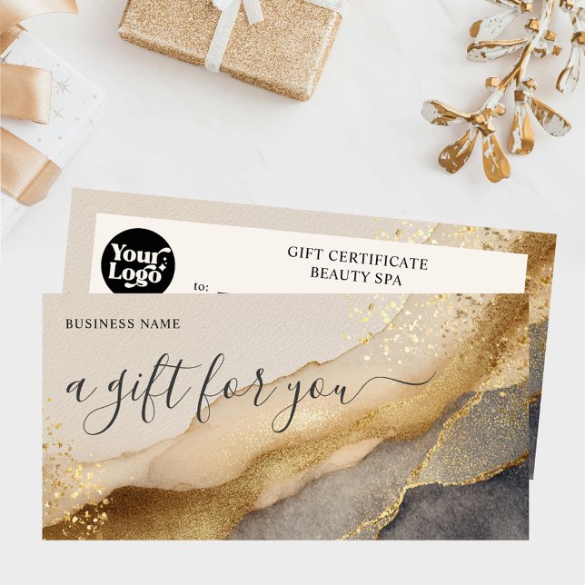 Business jul Gift Certificate Beige Voucher (Skapare uppladdad)