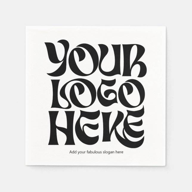 Business Large Logo and Text Pappersservett (Framsidan)