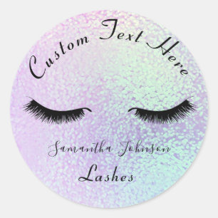 Business Lash Hologram Beauty Makeup Runt Klistermärke