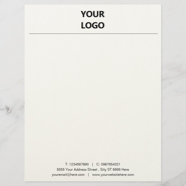 Business Letterhead-malldesign - din egen Brevhuvud (Framsida)