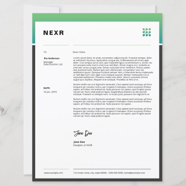 Business Letterhead Template (Framsida)