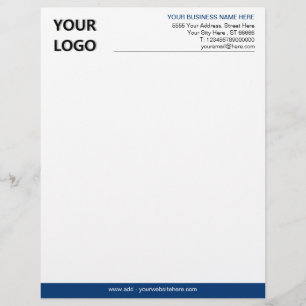 Business Letterhead Your Name Logotyp Adress Info Brevhuvud