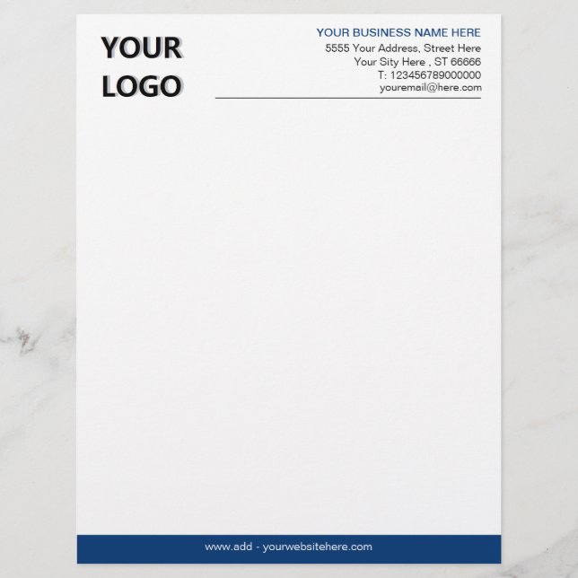 Business Letterhead Your Name Logotyp Adress Info Brevhuvud (Framsida)