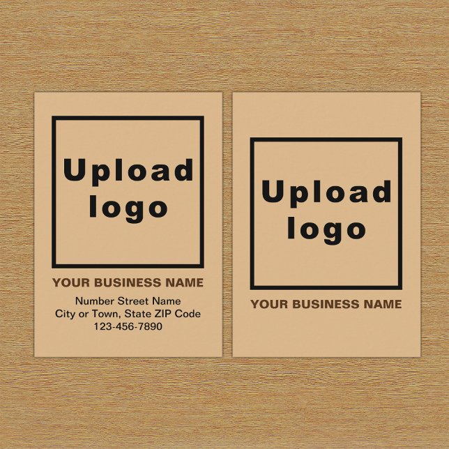 Business Light Brown-höljeskort Tilläggskort (Build brand name awareness. Your business brand on light brown enclosure card.)