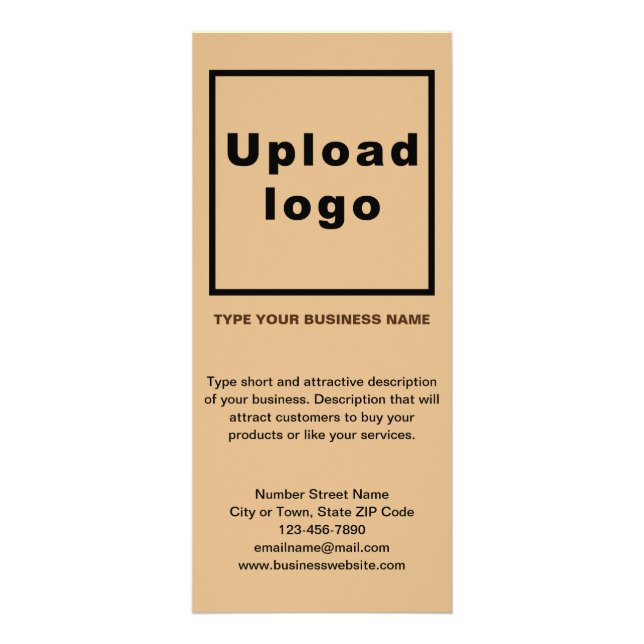 Business Light Brown Rack Card Reklamkort (Framsidan)