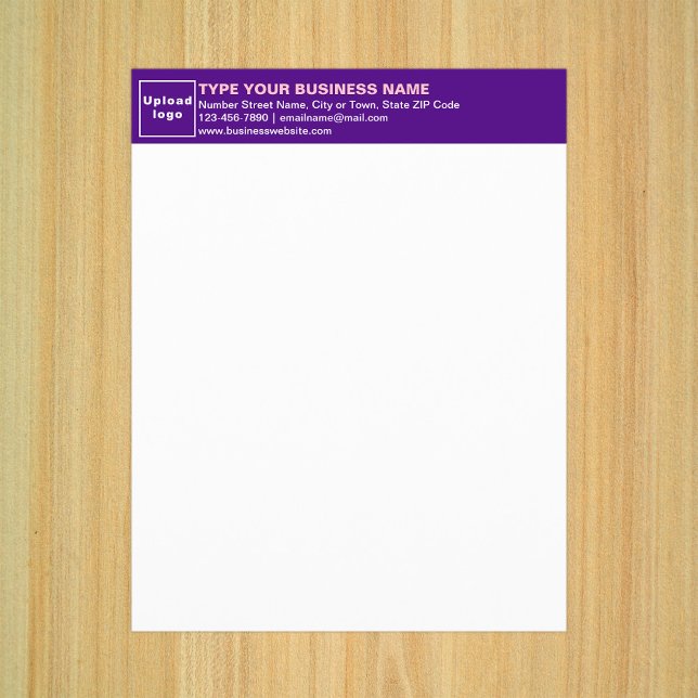 Business Lila Letterhead på Pappra Lakan (Business purple letterhead on paper sheet.)