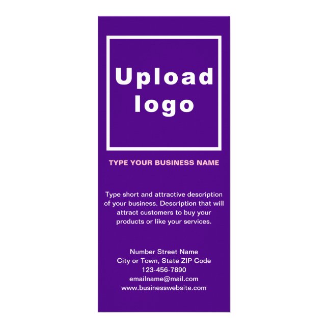 Business Lila Rack Card Reklamkort (Framsidan)