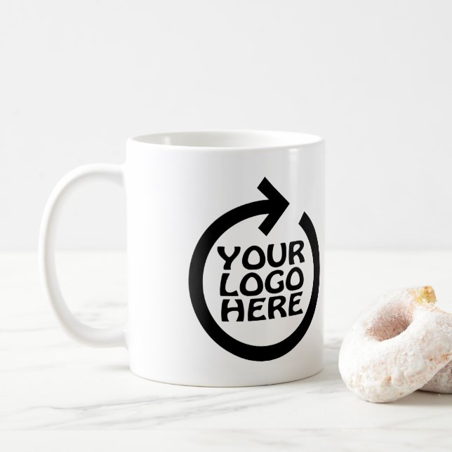 Business Logo Branded Personalized Kaffemugg (Med munk)