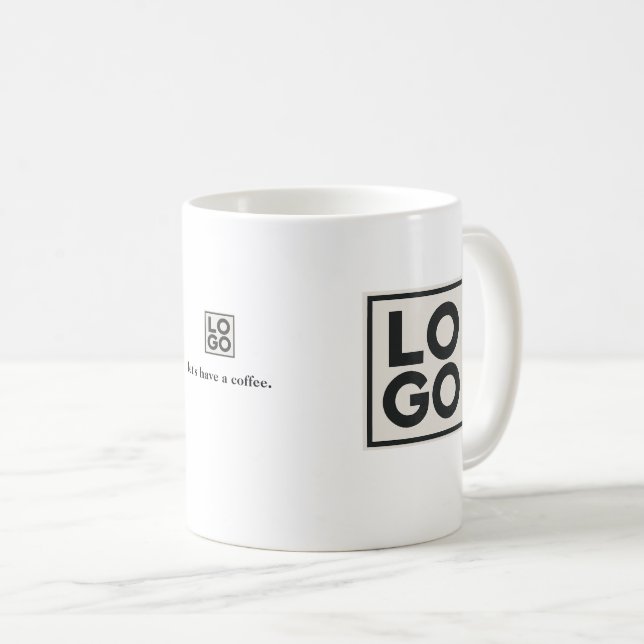 Business Logo Branding Custom Kaffemugg (Framsida höger)
