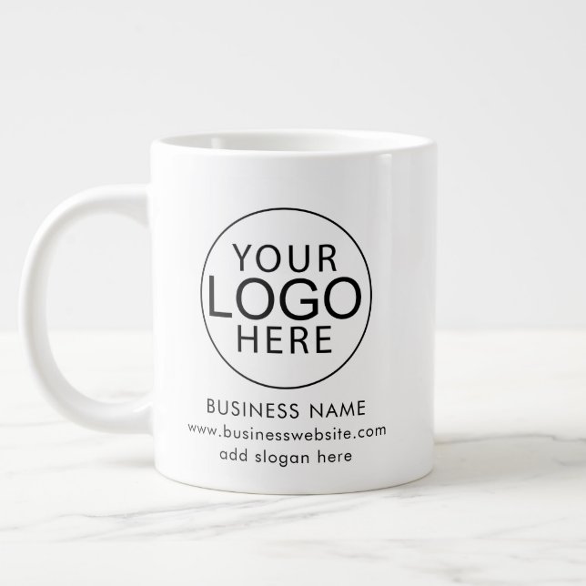 Business Logo Corporate Promotional Swag Custom Jumbo Mugg (Vänster)