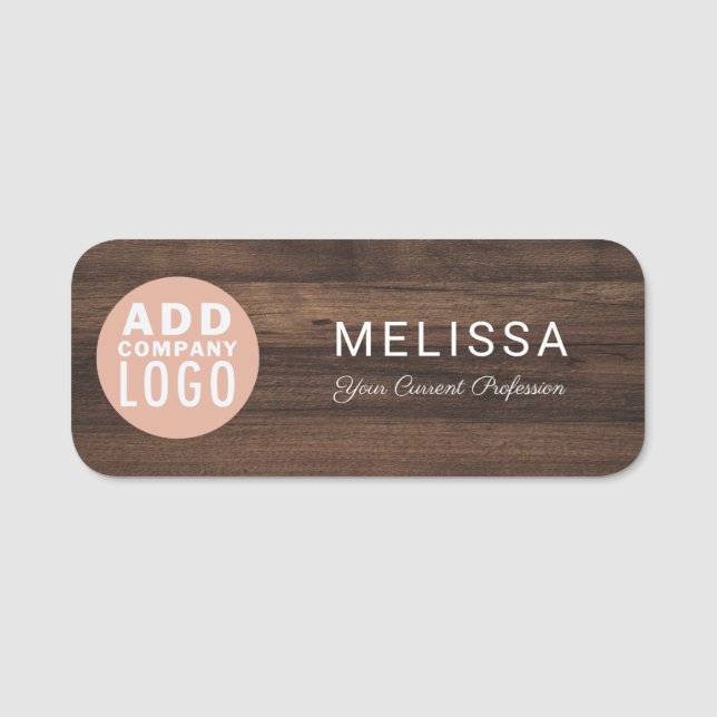 Business Logo Custom Employee Magnetic Namnbricka (Framsida)