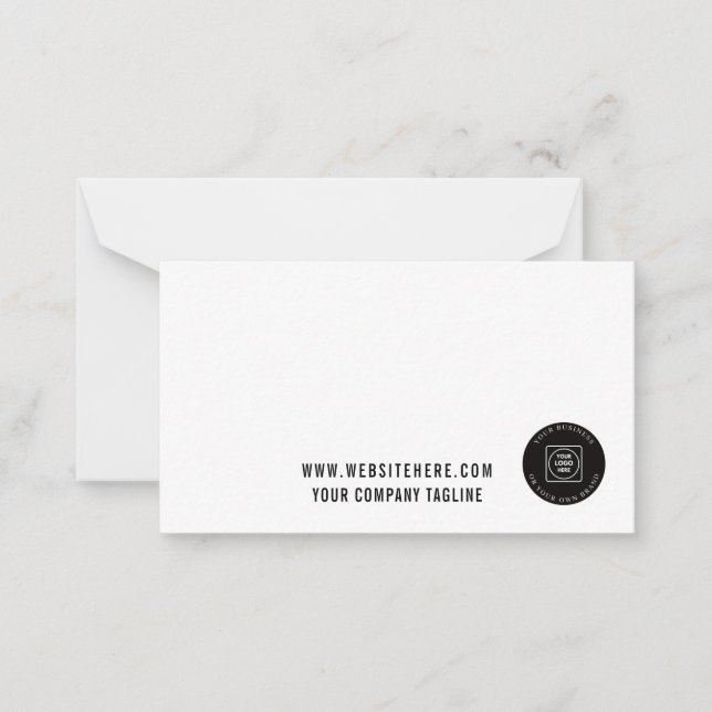 Business Logo Employee Offices Note Card Anteckningskort (Framsida)