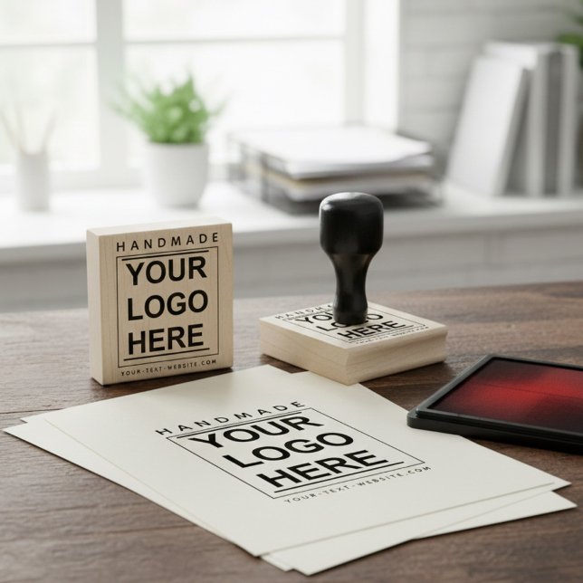 Business Logo & Handmade Website | Custom Brand  Stämpel (Logo stamps are rubber stamps designed to have a logo engraved on them for brand)