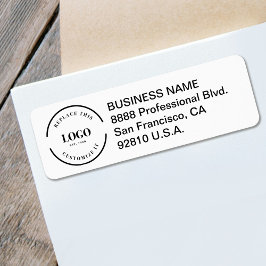 Business logo here Custom Corporate Return address Returadress Etikett