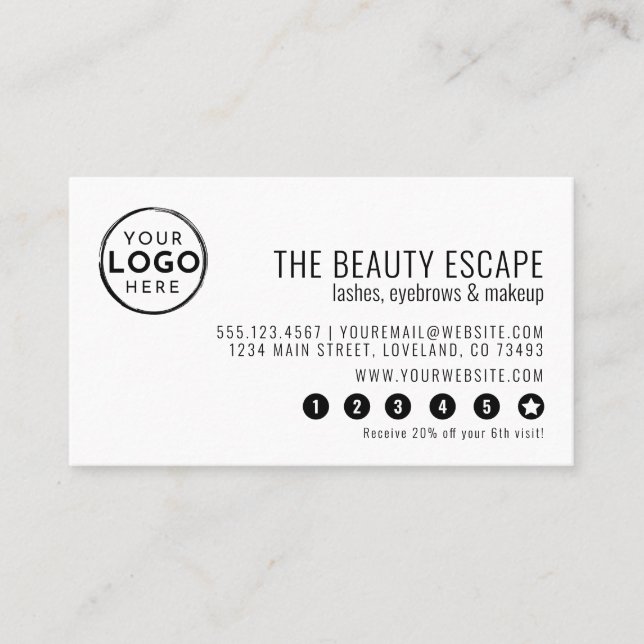 Business Logo Loyalty Card Lojalitetskort (Framsida)