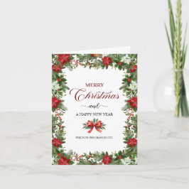 Business Logo Merry Christmas Thank You Card Anteckningskort