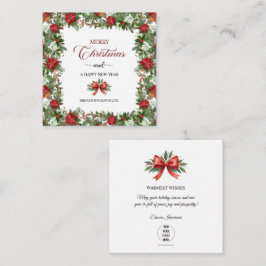 Business Logo Merry Christmas Thank You Card Anteckningskort