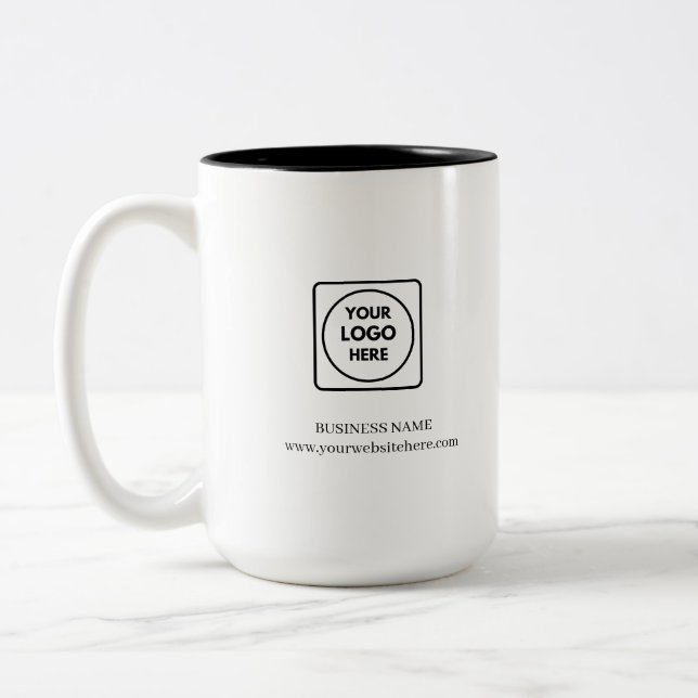 Business Logo Promotional Two Tone Mug Två-Tonad Mugg (Vänster)