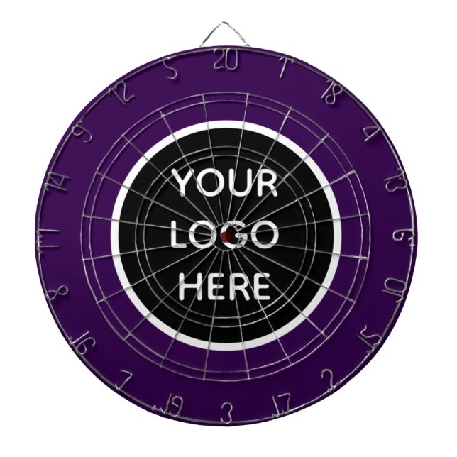 Business Logo Purple Company Promotional Modern Darttavla (Framsidan)