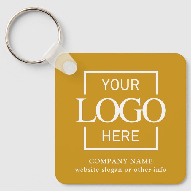Business Logo & QR Code Branded Promotional  Nyckelring (Framsida)