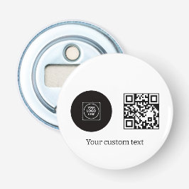Business Logo QR Code Text Promotional Design Flasköppnare
