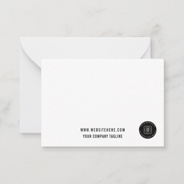 Business Logo Website Employee Note Card Anteckningskort (Framsida)